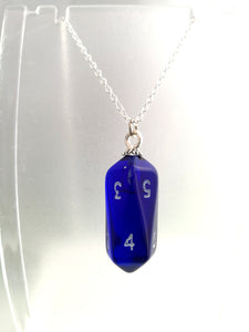 Blue Gem Crystal Caste D10 Necklace