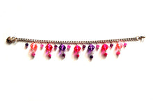 Pink & Purple Dice Charm Bracelet