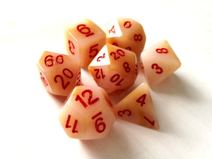 White Jade Dice Set