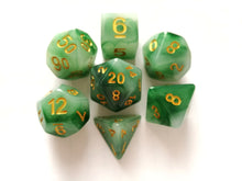 Green Jade Dice Set