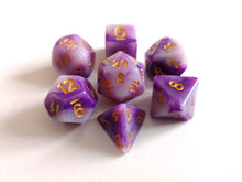 Purple Jade Dice Set