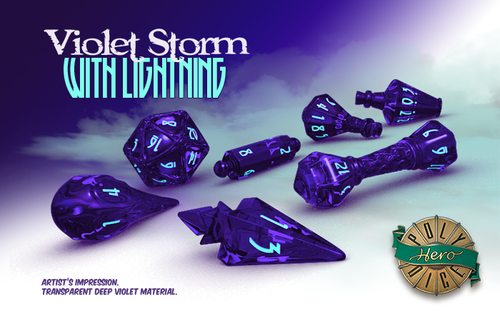 Violet Storm - Wizard Dice - Polyhero