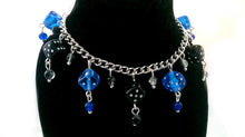 Blue & Black Dice Charm Bracelet