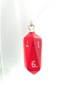 Red Gem Crystal Caste D10 Necklace