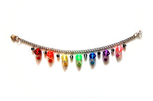 Rainbow Dice Charm Bracelet