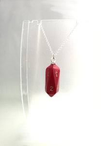 Red Pearl Crystal Caste D10 Necklace