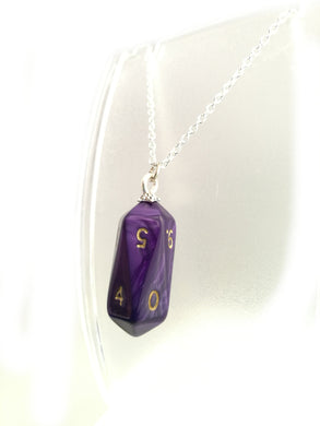 Purple Pearl Crystal Caste D10 Necklace