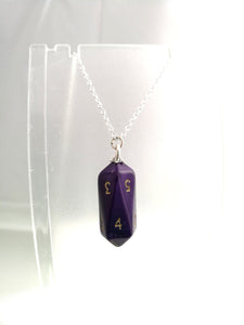 Purple Pearl Crystal Caste D10 Necklace