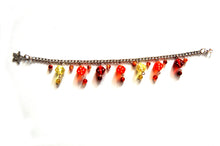Red, Orange & Yellow Dice Charm Bracelet