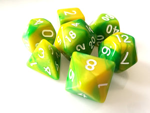 Green/Yellow Dual Colour Dice Set