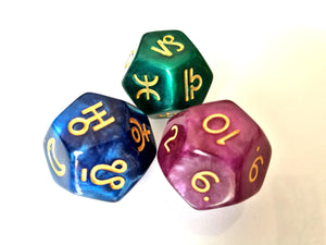 Pearl Astrology Dice Set
