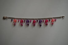 Pink & Purple Dice Charm Bracelet