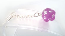 Purple Frosted D20 Keyring
